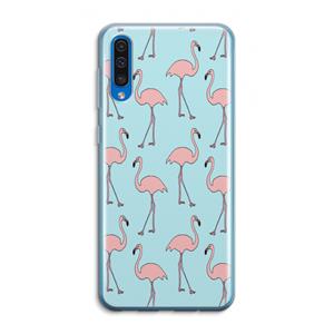 CaseCompany Anything Flamingoes: Samsung Galaxy A50 Transparant Hoesje