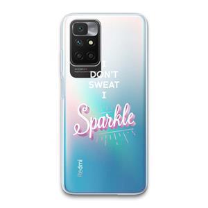 CaseCompany Sparkle quote: Xiaomi Redmi 10 Transparant Hoesje