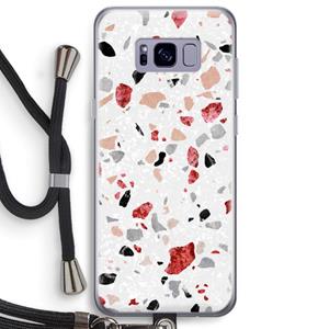 CaseCompany Terrazzo N°12: Samsung Galaxy S8 Plus Transparant Hoesje met koord