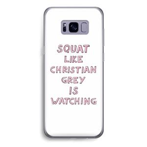 CaseCompany Christian Grey: Samsung Galaxy S8 Transparant Hoesje