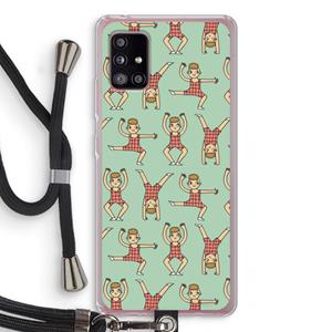 CaseCompany Gymboys: Samsung Galaxy A51 5G Transparant Hoesje met koord