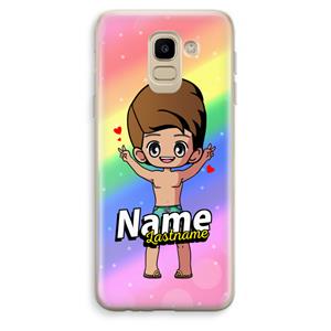 CaseCompany Chibi Maker man: Samsung Galaxy J6 (2018) Transparant Hoesje