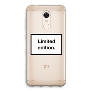 CaseCompany Limited edition: Xiaomi Redmi 5 Transparant Hoesje