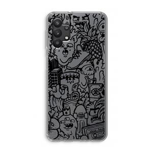 CaseCompany Vexx Black Mixtape: Samsung Galaxy A32 5G Transparant Hoesje