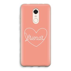 CaseCompany Friends heart: Xiaomi Redmi 5 Transparant Hoesje