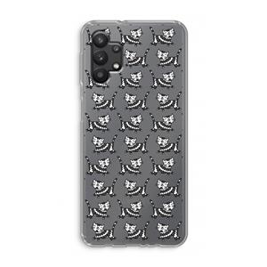 CaseCompany Zwarte poes: Samsung Galaxy A32 5G Transparant Hoesje