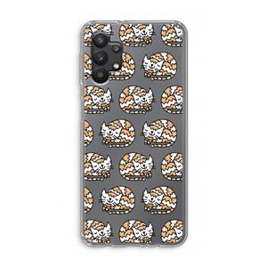 CaseCompany Slapende poes: Samsung Galaxy A32 5G Transparant Hoesje