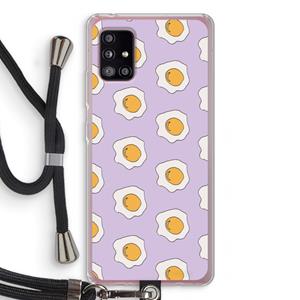 CaseCompany Bacon to my eggs #1: Samsung Galaxy A51 5G Transparant Hoesje met koord