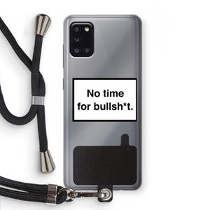 CaseCompany No time: Samsung Galaxy A31 Transparant Hoesje met koord