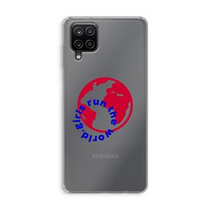 CaseCompany Run The World: Samsung Galaxy A12 Transparant Hoesje