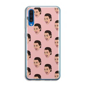 CaseCompany Ugly Cry Call: Samsung Galaxy A50 Transparant Hoesje