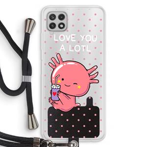 CaseCompany Love You A Lotl: Samsung Galaxy A22 4G Transparant Hoesje met koord