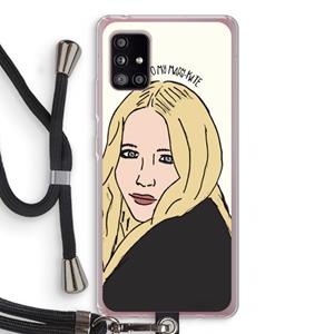 CaseCompany Mary Kate: Samsung Galaxy A51 5G Transparant Hoesje met koord