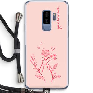 CaseCompany Giving Flowers: Samsung Galaxy S9 Plus Transparant Hoesje met koord