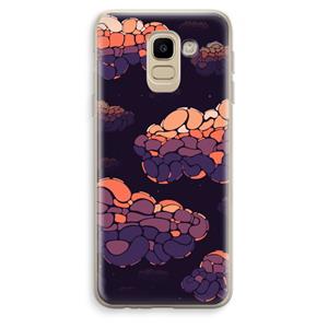 CaseCompany Patroon Wolken: Samsung Galaxy J6 (2018) Transparant Hoesje