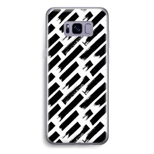 CaseCompany Zwarte vegen: Samsung Galaxy S8 Transparant Hoesje
