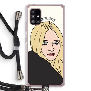CaseCompany Ashley: Samsung Galaxy A51 5G Transparant Hoesje met koord