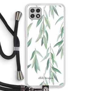 CaseCompany Branch up your life: Samsung Galaxy A22 4G Transparant Hoesje met koord