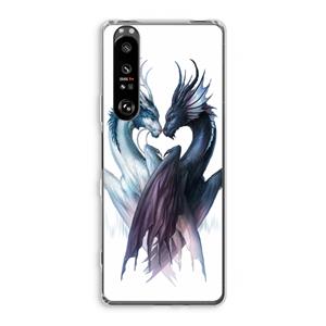 CaseCompany Yin Yang Dragons: Sony Xperia 1 III Transparant Hoesje