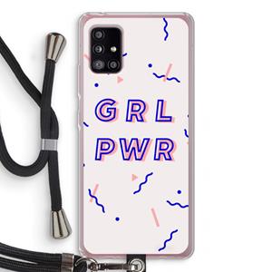 CaseCompany GRL PWR: Samsung Galaxy A51 5G Transparant Hoesje met koord