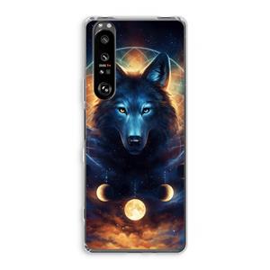 CaseCompany Wolf Dreamcatcher: Sony Xperia 1 III Transparant Hoesje