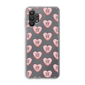 CaseCompany Chicks before dicks: Samsung Galaxy A32 5G Transparant Hoesje