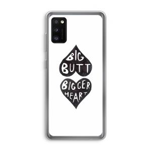 CaseCompany Big butt bigger heart: Samsung Galaxy A41 Transparant Hoesje