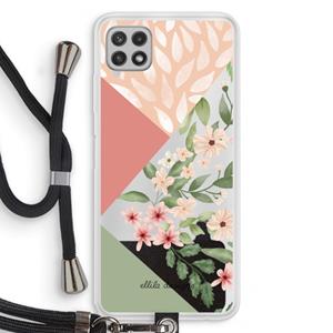 CaseCompany Sweet heaven geometrics: Samsung Galaxy A22 4G Transparant Hoesje met koord