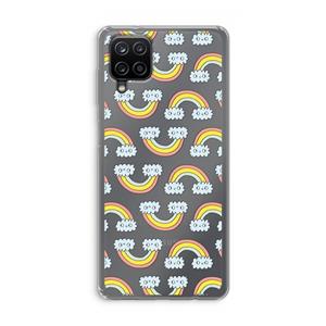 CaseCompany Regenboog: Samsung Galaxy A12 Transparant Hoesje