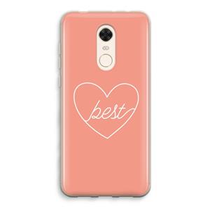 CaseCompany Best heart: Xiaomi Redmi 5 Transparant Hoesje