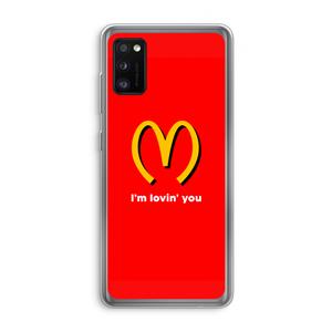 CaseCompany I'm lovin' you: Samsung Galaxy A41 Transparant Hoesje