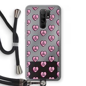 CaseCompany GIRL POWER: Xiaomi Redmi 9 Transparant Hoesje met koord