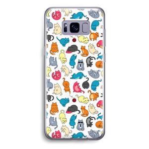 CaseCompany Kleurrijke katten: Samsung Galaxy S8 Transparant Hoesje