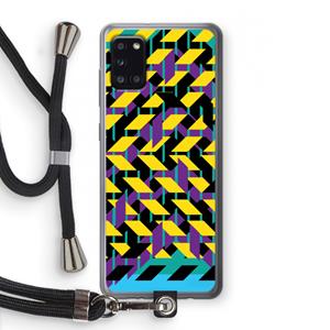 CaseCompany Skew Bee 3: Samsung Galaxy A31 Transparant Hoesje met koord
