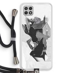 CaseCompany House: Samsung Galaxy A22 4G Transparant Hoesje met koord