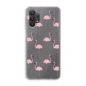CaseCompany Anything Flamingoes: Samsung Galaxy A32 5G Transparant Hoesje
