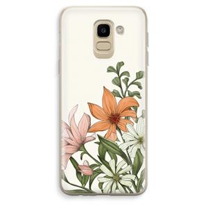 CaseCompany Floral bouquet: Samsung Galaxy J6 (2018) Transparant Hoesje