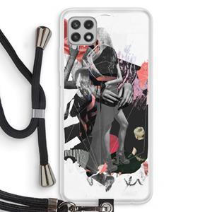 CaseCompany Dissimulation du réel: Samsung Galaxy A22 4G Transparant Hoesje met koord