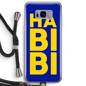 CaseCompany Habibi Blue: Samsung Galaxy S8 Plus Transparant Hoesje met koord