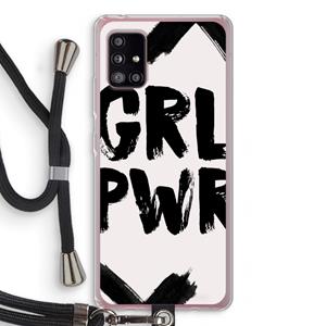 CaseCompany Girl Power #2: Samsung Galaxy A51 5G Transparant Hoesje met koord