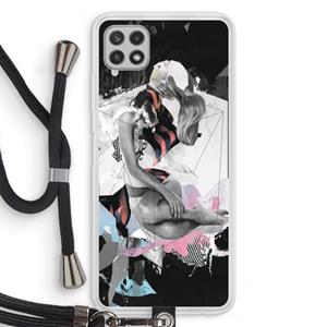 CaseCompany Camouflage de sommeil: Samsung Galaxy A22 4G Transparant Hoesje met koord