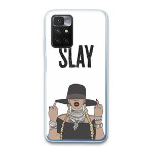 CaseCompany Slay All Day: Xiaomi Redmi 10 Transparant Hoesje