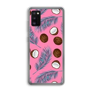 CaseCompany Kokosnoot roze: Samsung Galaxy A41 Transparant Hoesje