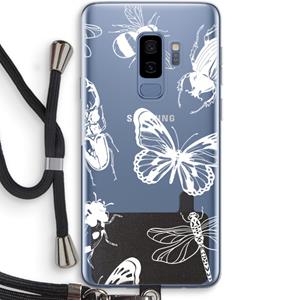CaseCompany Tiny Bugs: Samsung Galaxy S9 Plus Transparant Hoesje met koord