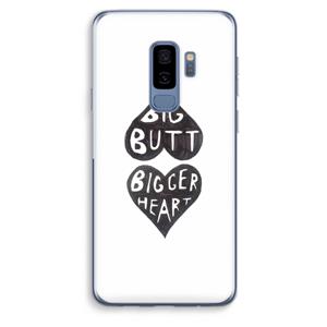 CaseCompany Big butt bigger heart: Samsung Galaxy S9 Plus Transparant Hoesje