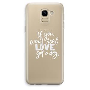 CaseCompany Partner in crime: Samsung Galaxy J6 (2018) Transparant Hoesje