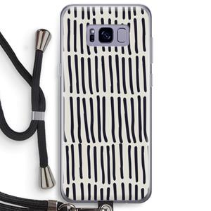 CaseCompany Moroccan stripes: Samsung Galaxy S8 Plus Transparant Hoesje met koord