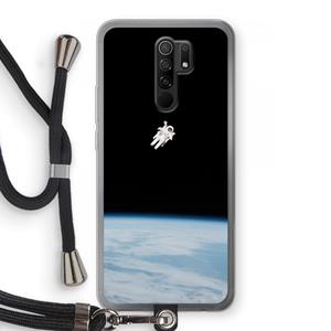 CaseCompany Alone in Space: Xiaomi Redmi 9 Transparant Hoesje met koord