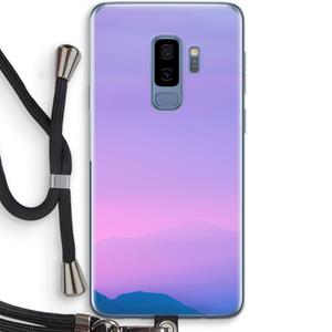 CaseCompany Sunset pastel: Samsung Galaxy S9 Plus Transparant Hoesje met koord