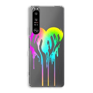 CaseCompany Hold My Heart: Sony Xperia 1 III Transparant Hoesje